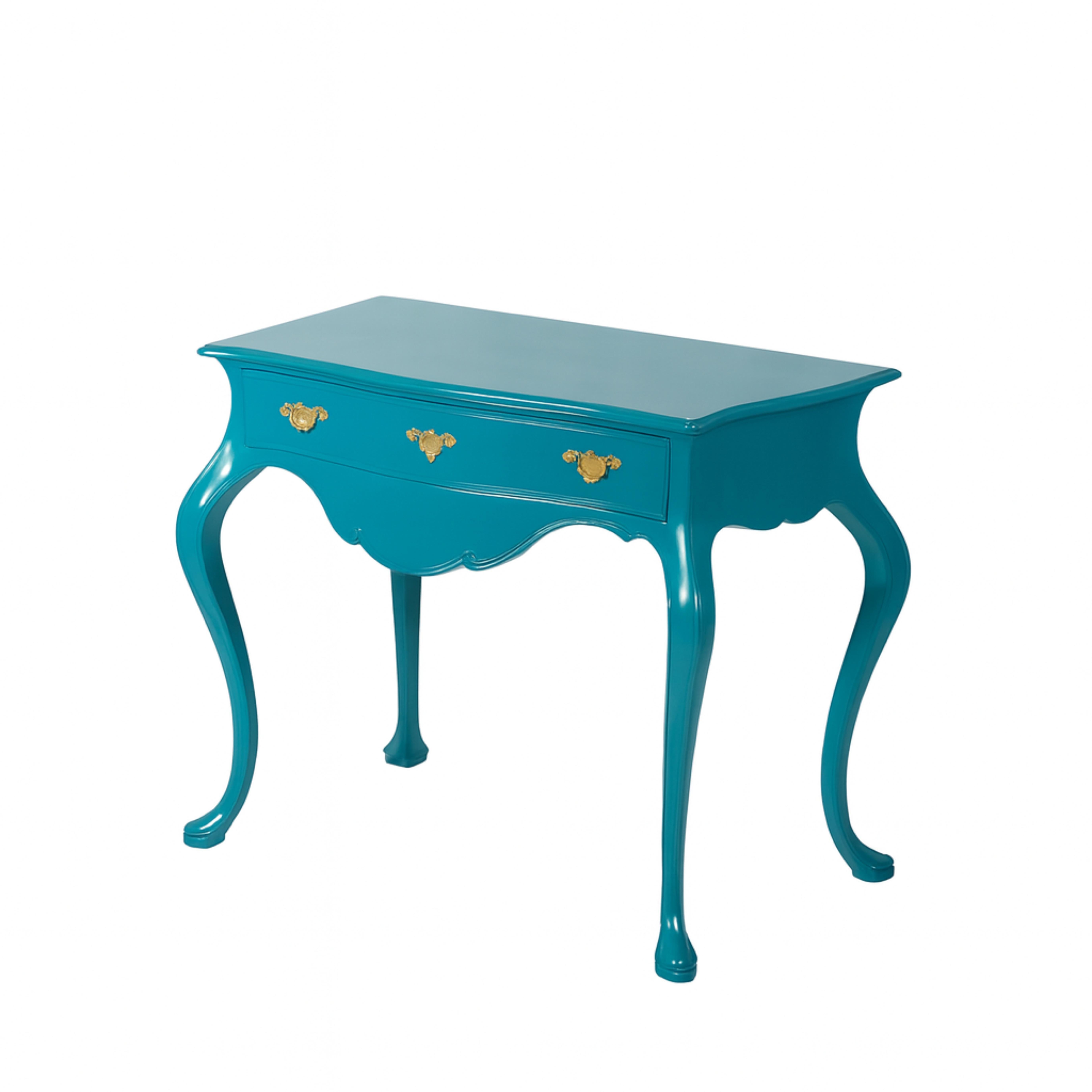 Peacock Color Baroque Styled Commode, 19th Century For Sale 2