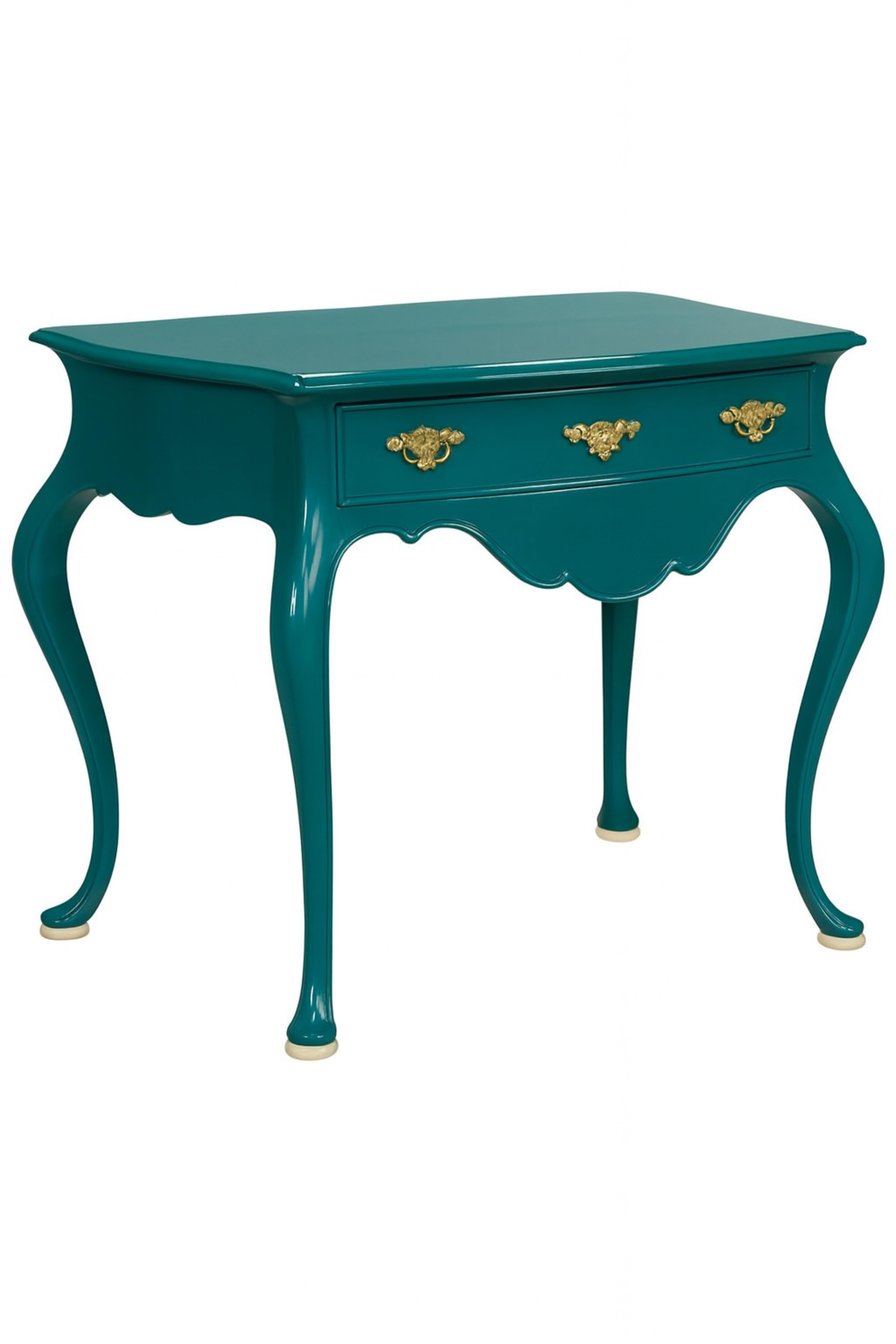 Peacock Color Baroque Styled Commode, 19th Century For Sale 3