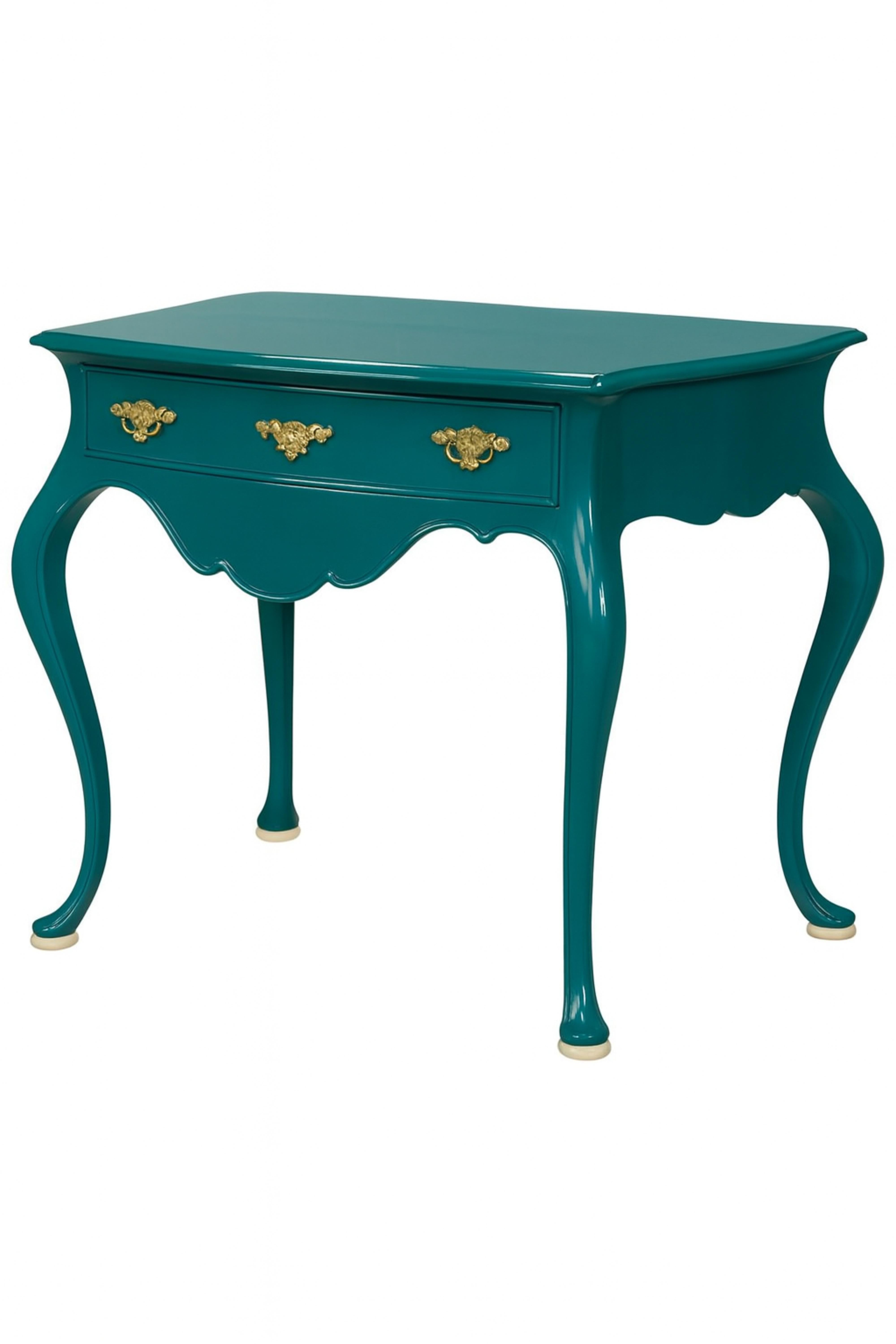 Peacock Color Baroque Styled Commode, 19th Century For Sale 4