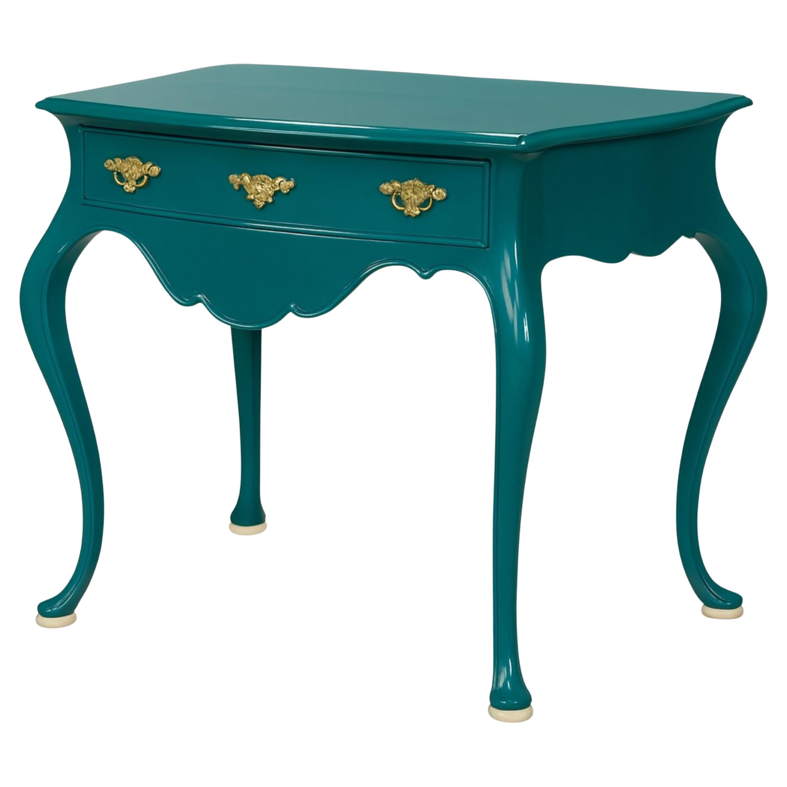 Peacock Color Baroque Styled Commode, 19th Century For Sale
