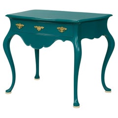Peacock Color Baroque Styled Commode, 19th Century