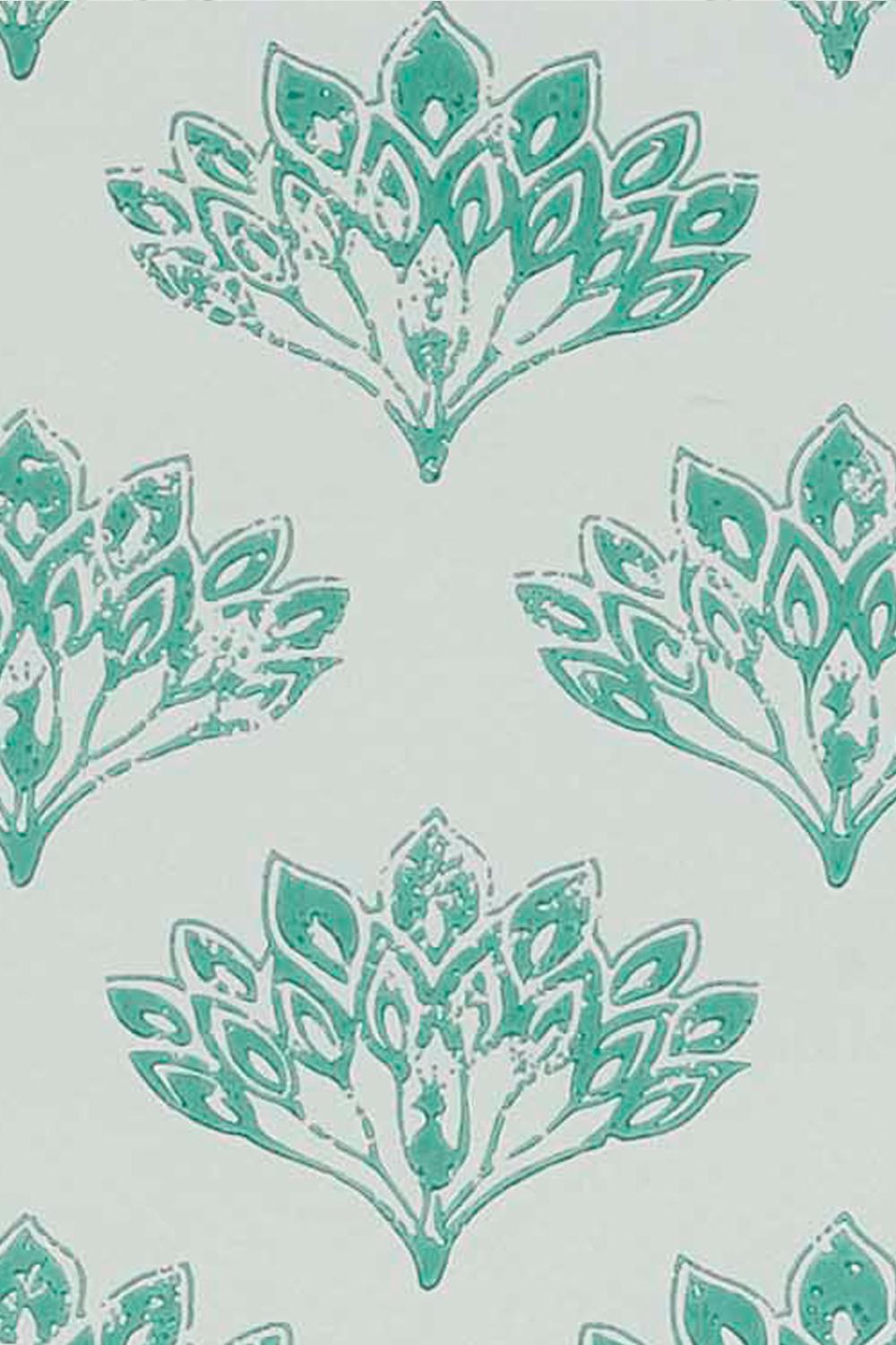 British 'Peacock' Contemporary, Traditional Wallpaper in Teal For Sale