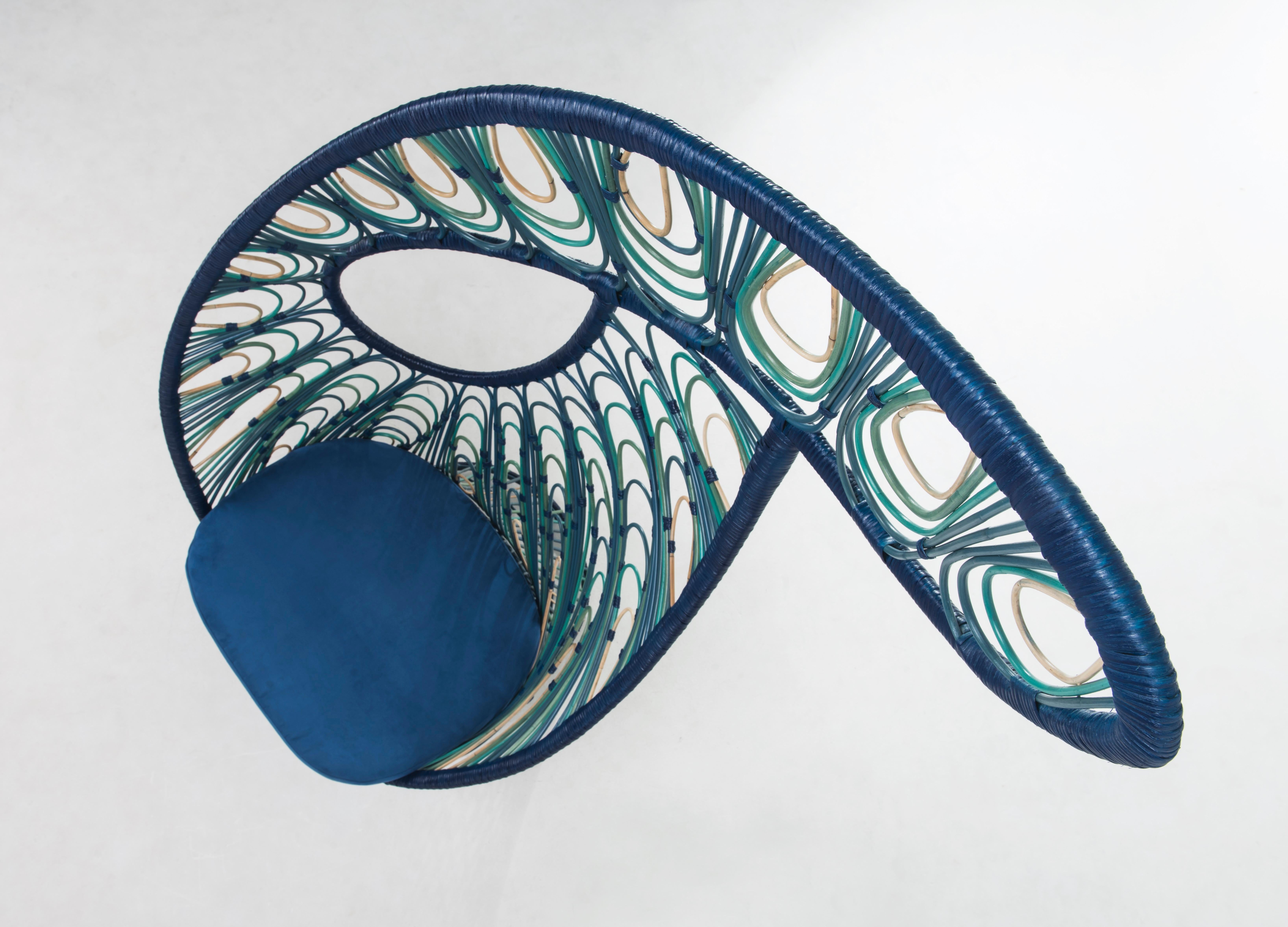Peacock Easy Armchair by Kenneth Cobonpue In New Condition In Geneve, CH