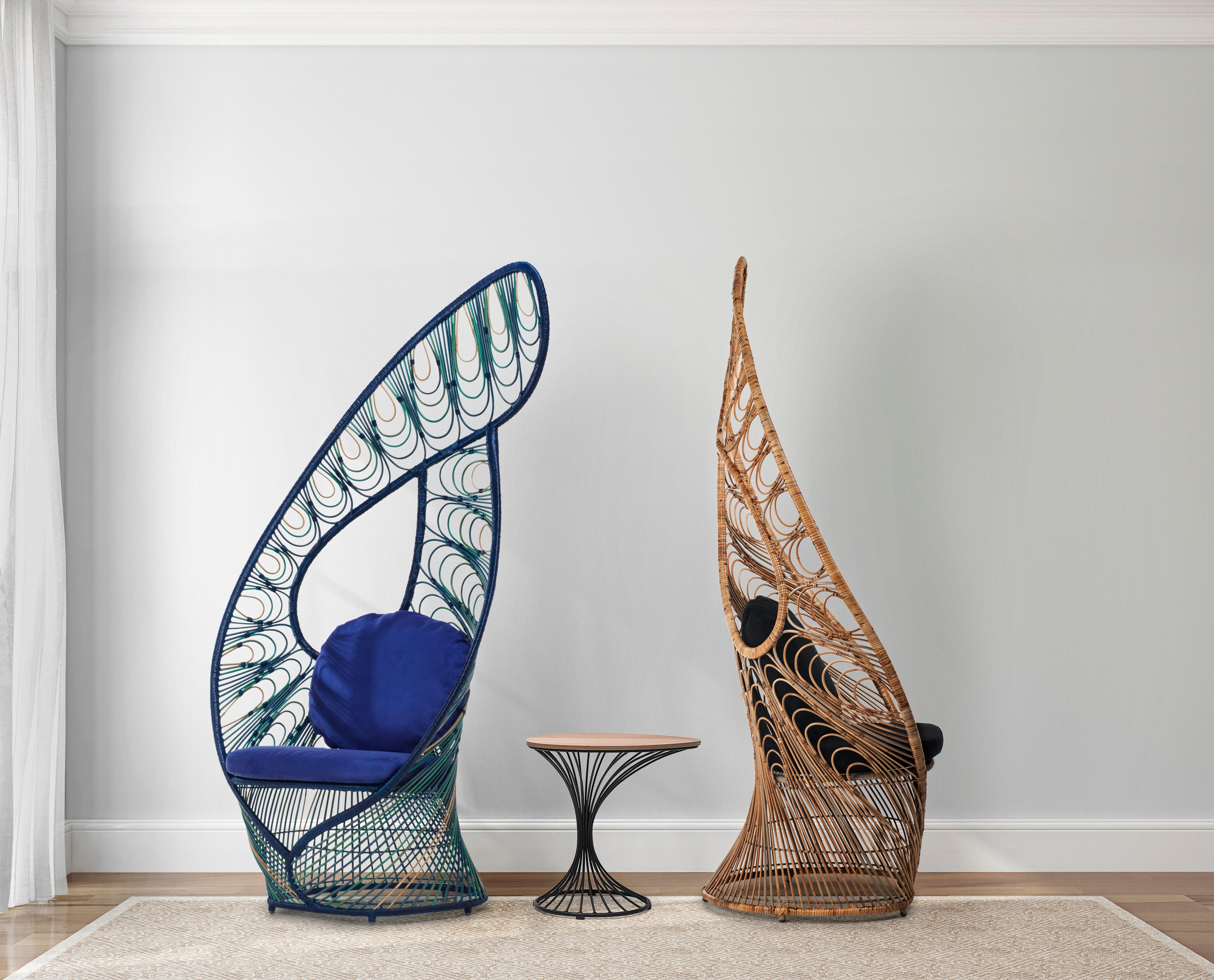 Philippine Peacock Easy Armchair by Kenneth Cobonpue