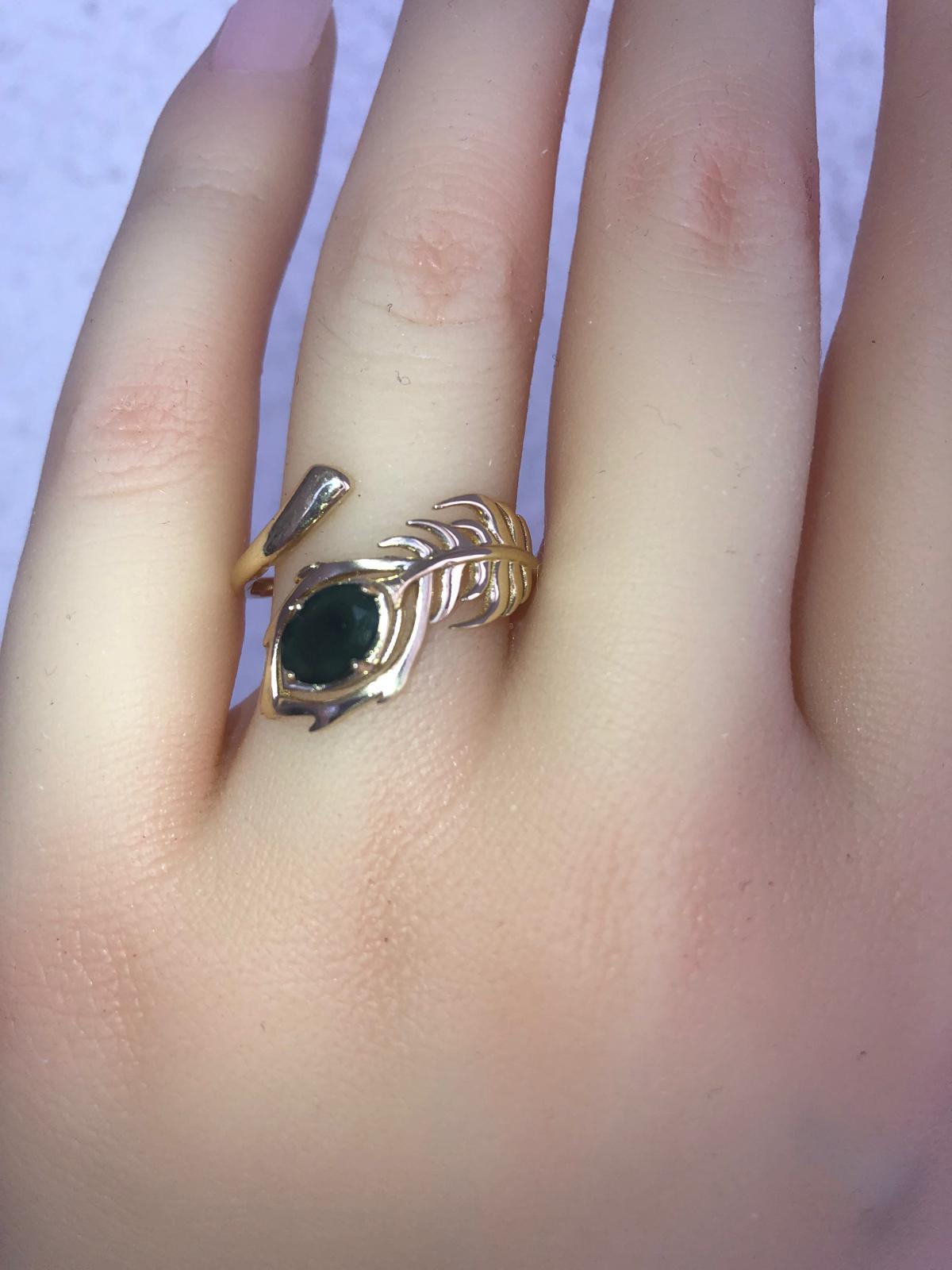 For Sale:  Peacock Feather Opal 14k gold ring 7