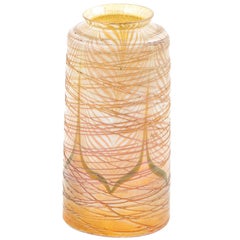 Lampenschirm mit Pfauenmotiv aus Glas von A. Durand