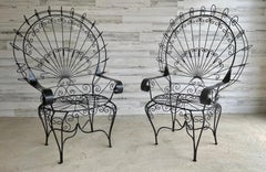 Fauteuils de patio fer paon