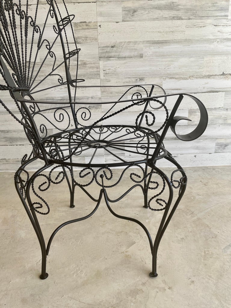 Peacock Iron Patio Chairs For Sale at 1stDibs