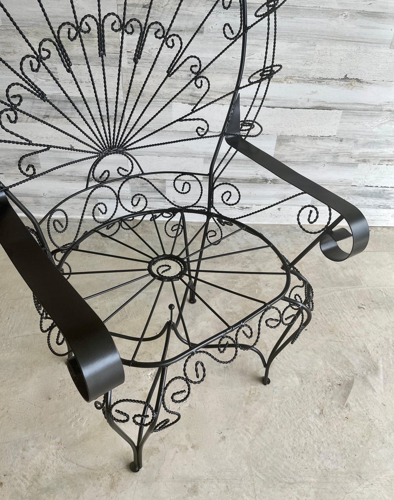 Peacock Iron Patio Chairs For Sale at 1stDibs