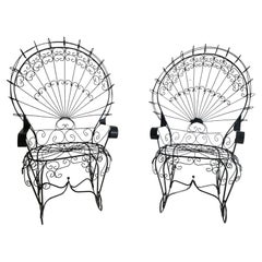 Peacock Iron Rocking Chairs