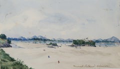 Peacock Island, Assam, India, Watercolor by Edwin Landseer Grundy, C.1860