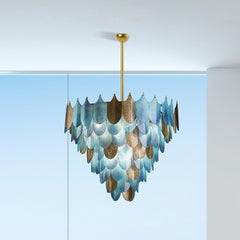 Peacock Medium Blue Chandelier