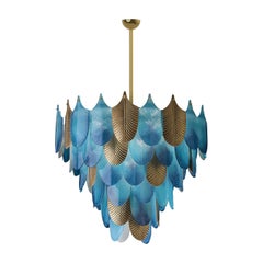 Peacock Medium Blue Chandelier