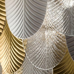 Peacock Medium White and Silvery Chandelier