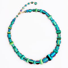 Peacock Pagoda Swarovski Crystal Necklace By Laguna, 1950s