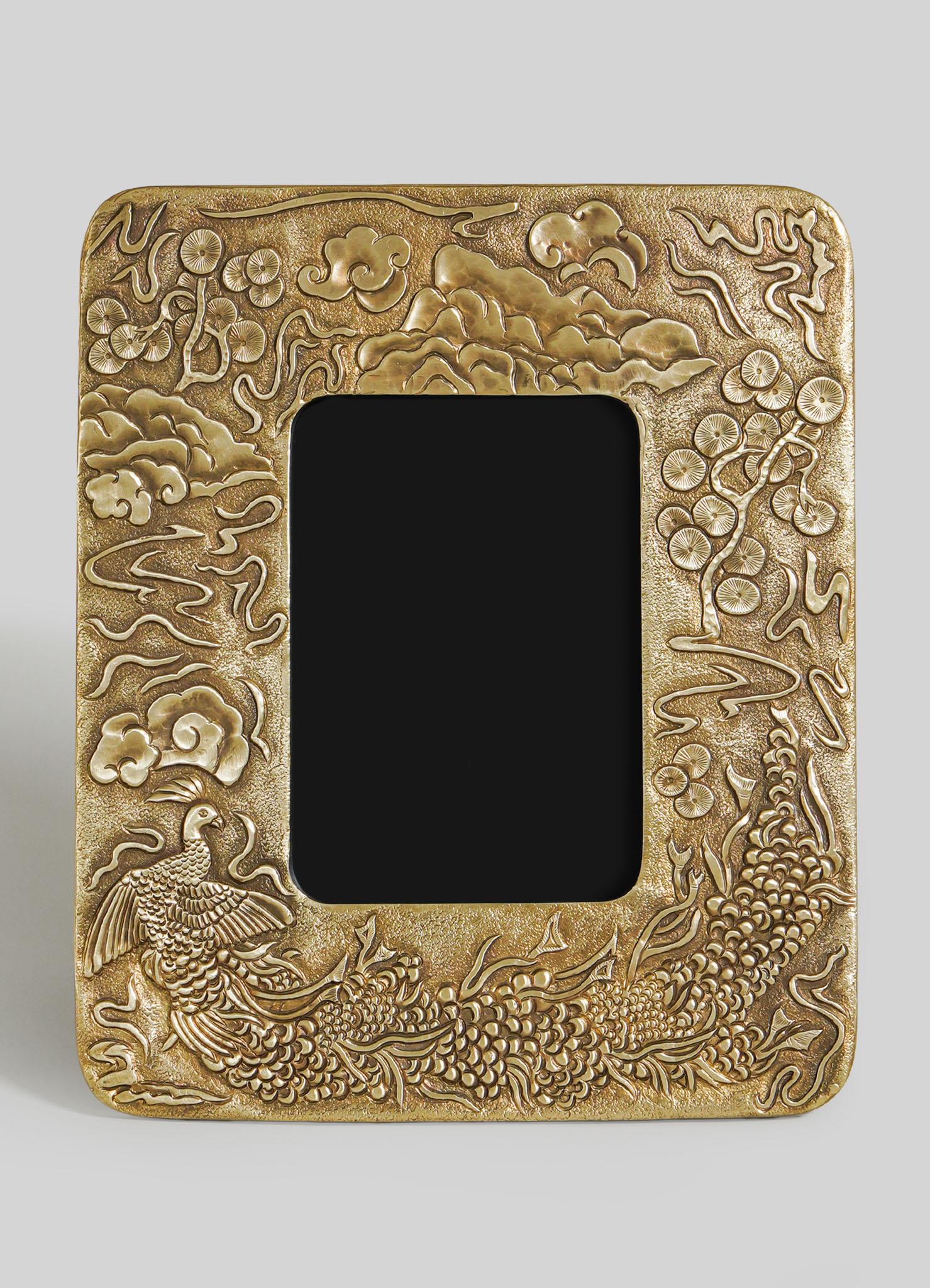 Peacock Paradise Photo Frame in Brass, Viya by Vikram Goyal In New Condition For Sale In Noida, DL