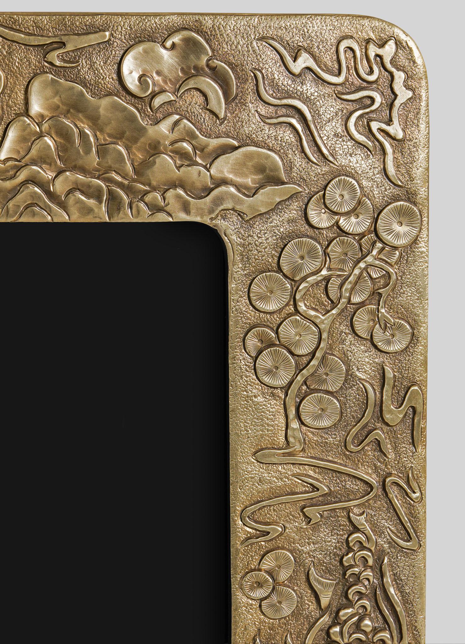 Peacock Paradise Photo Frame in Brass, Viya by Vikram Goyal For Sale 1