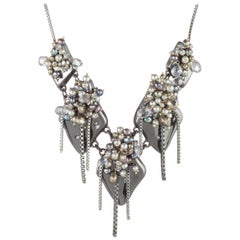 Collar vintage de perlas semipreciosas de cristal de diseño Alexis Bittar