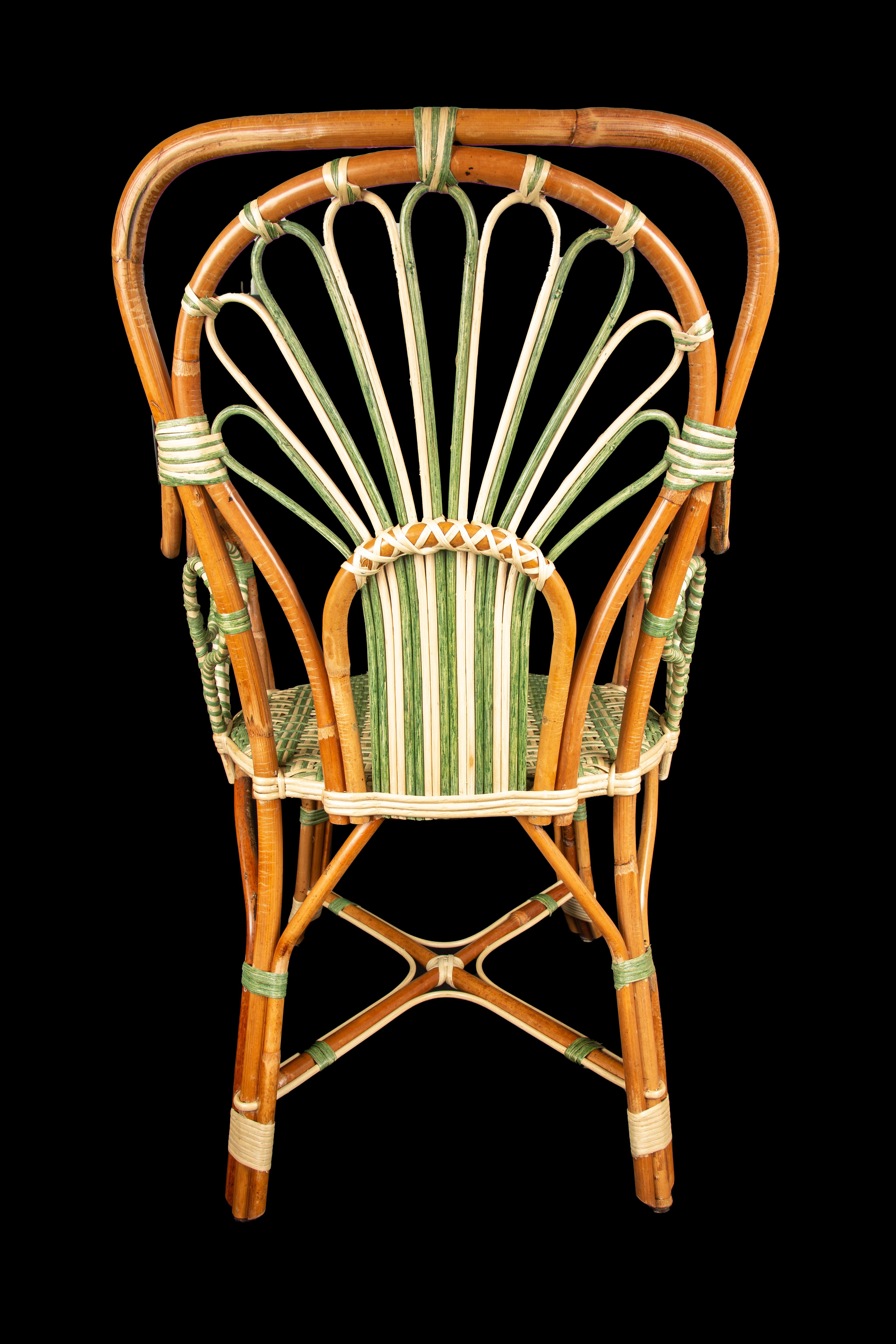 Peacock Rattan Arm Chair by Creel and Gow For Sale 1