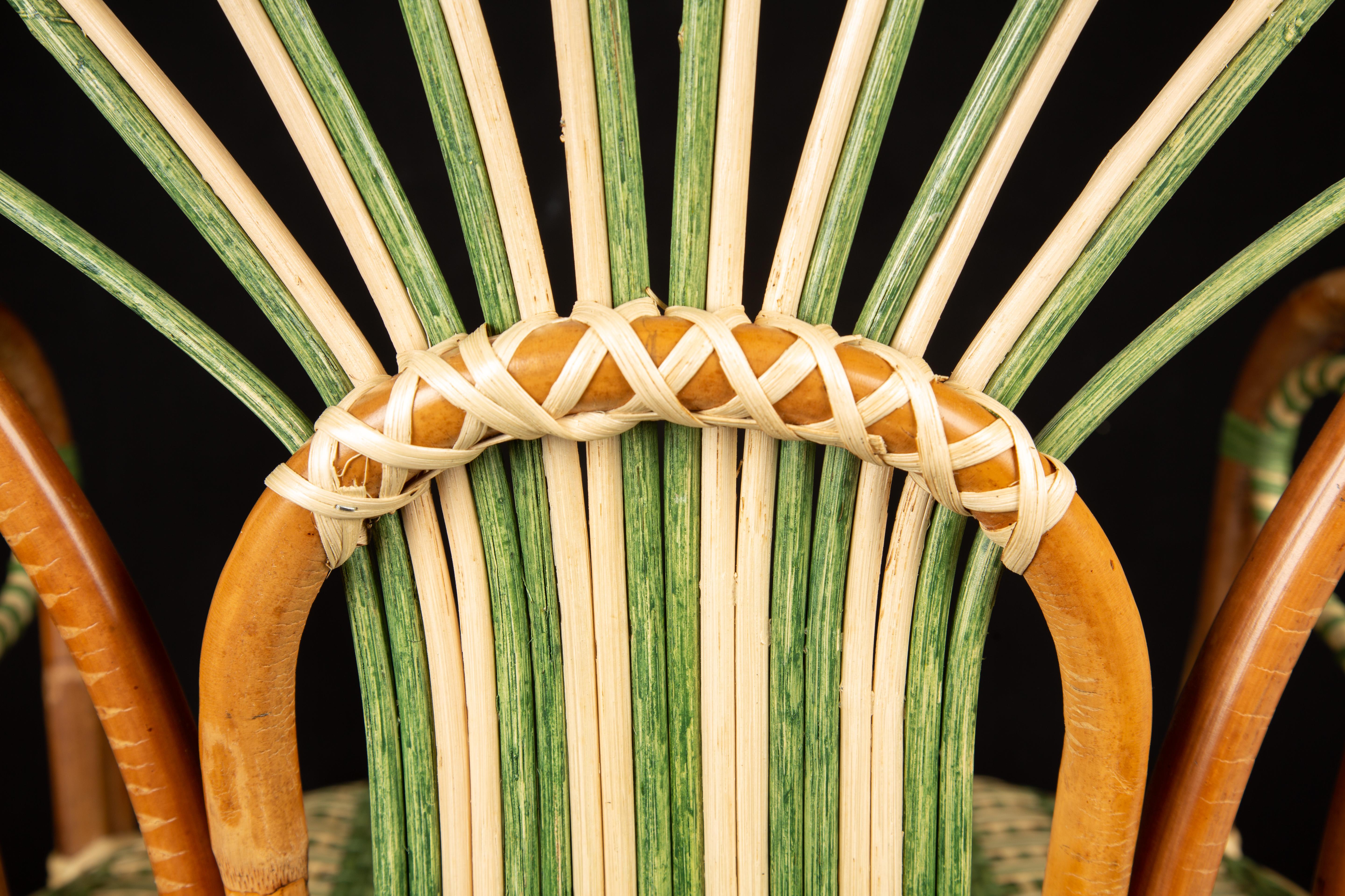 Peacock Rattan Arm Chair by Creel and Gow For Sale 2