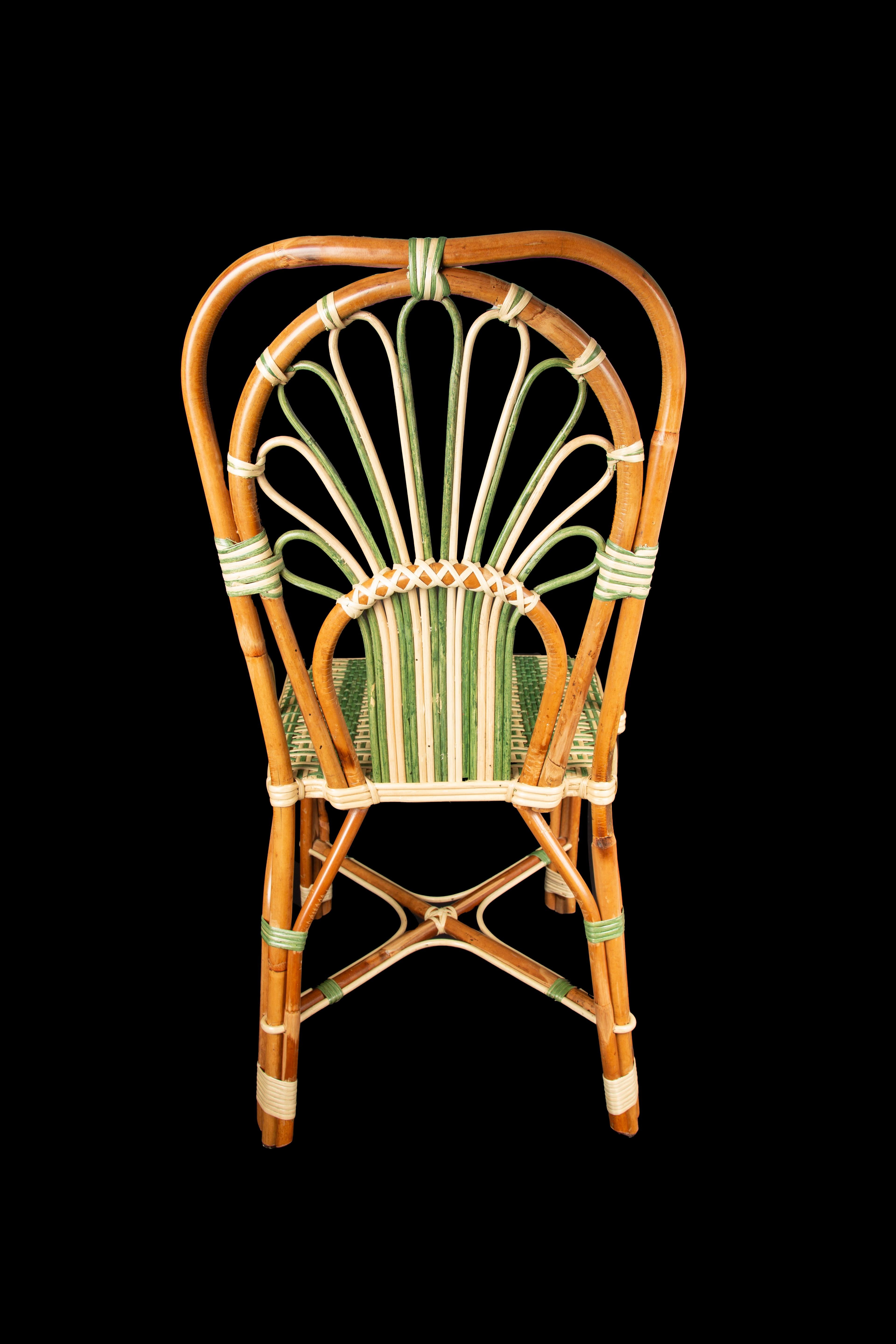 Peacock Rattan Side Chair For Sale 3