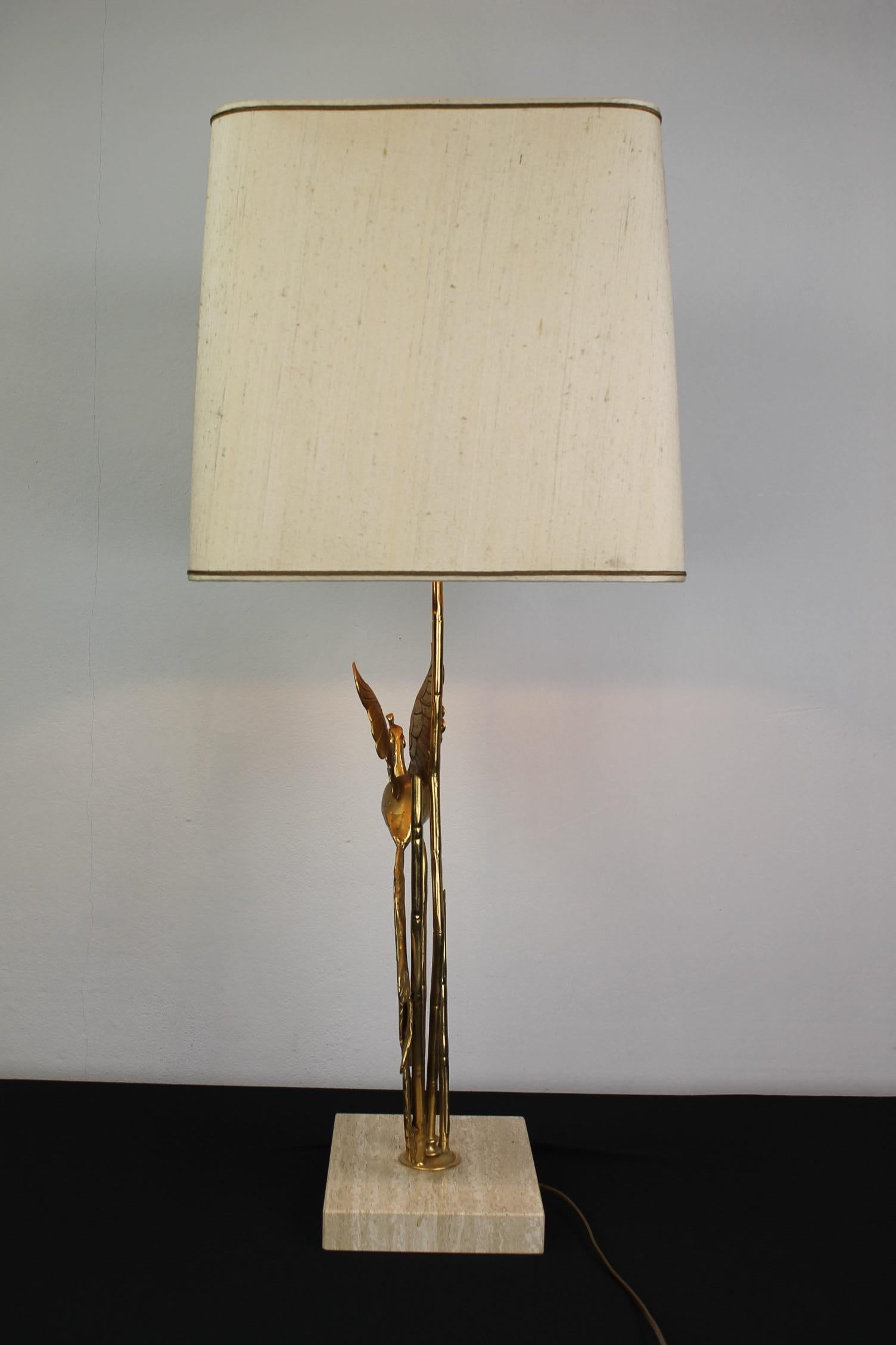 Peacock Table Lamp by Lanciotto for L'Originale, Italy, 1970s For Sale 4