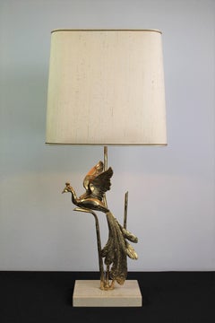 Peacock Table Lamp by Lanciotto for L'Originale, Italy, 1970s