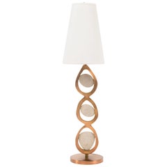 Peacock Table Lamp in Shagreen or Shell w/bronze patina brass by R&Y Augousti