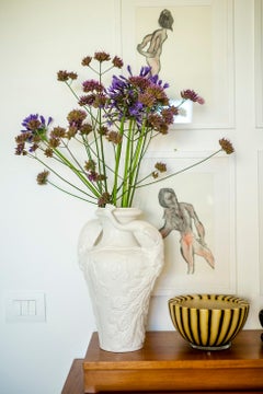 Vaso Pavone in ceramica Made in Italy