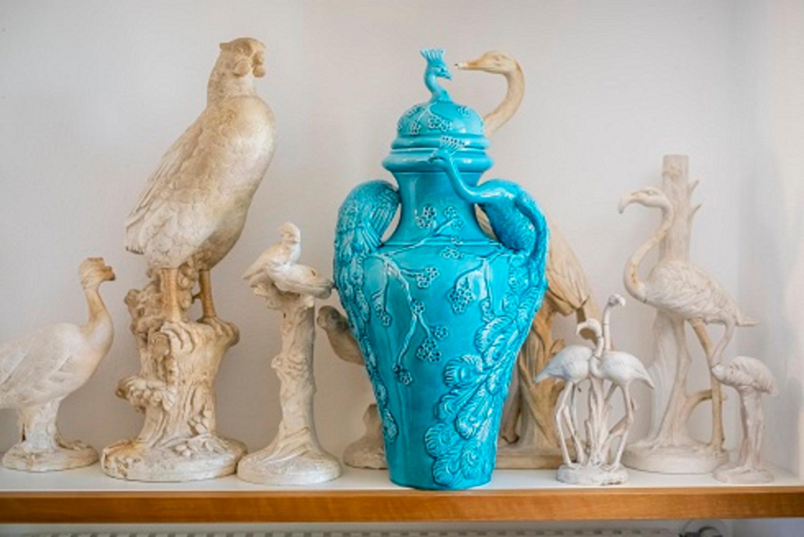 Beauty at its best
This stunning peacock vase is crafted in Italy by local artisans.