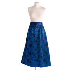 Peacock wide silk skirt