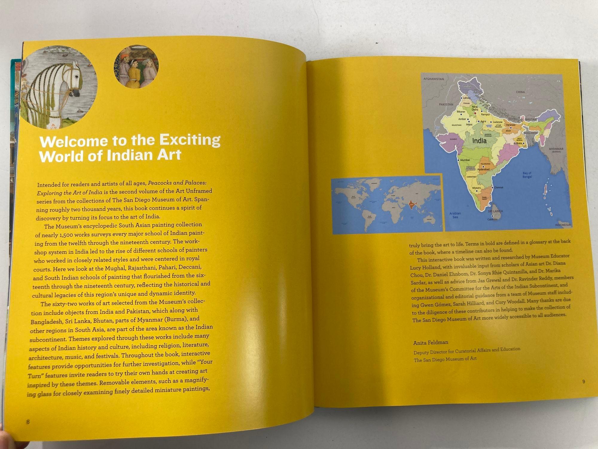 Indian Peacocks and Palaces : Exploring the Art of India Hardcover Book by Lucy Holland For Sale