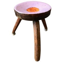 Peak of a Century Stool, Abstract 21st Century European Oak Arts and Craft Seat