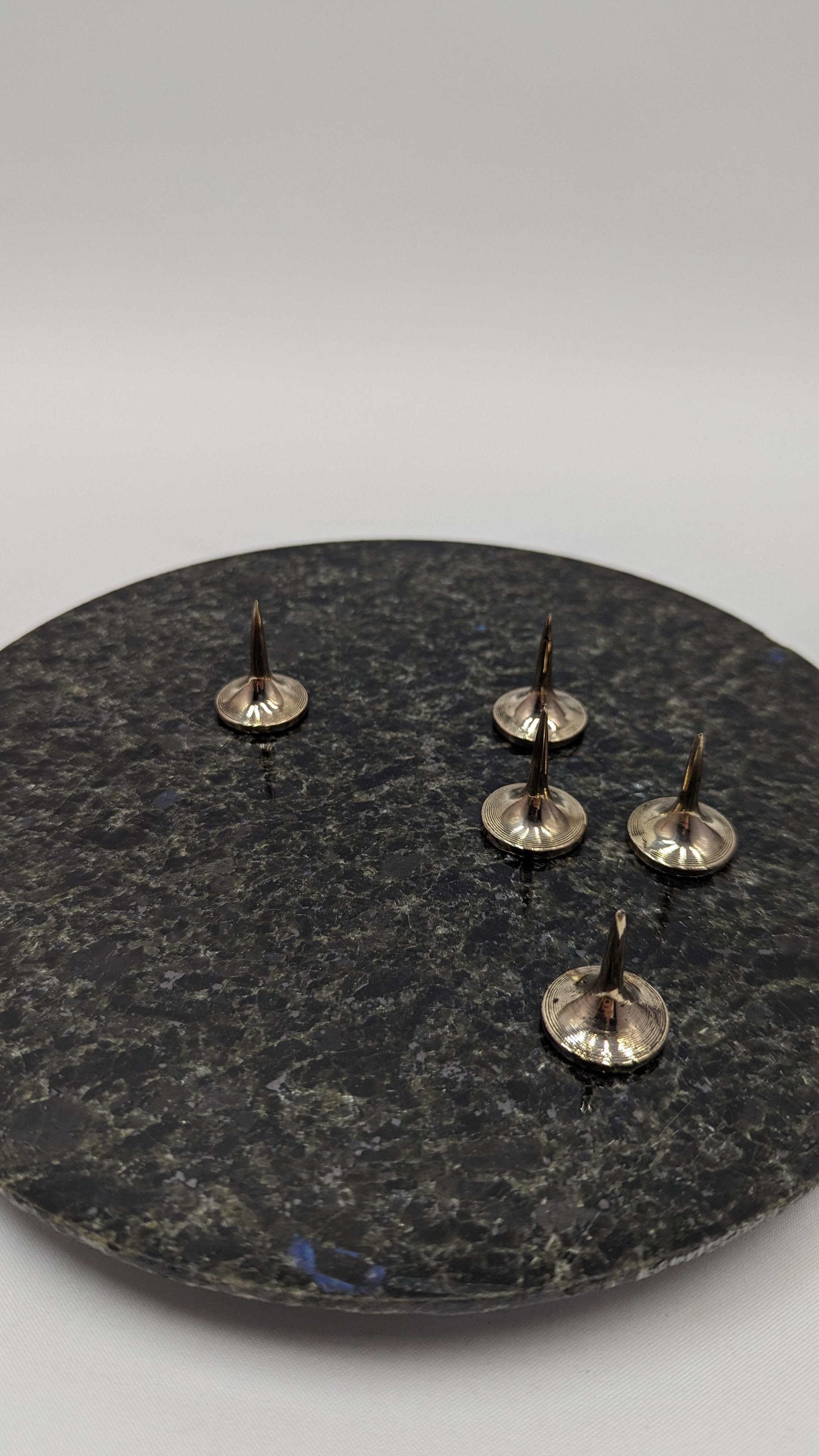 French PEAKS - Contemporary design bronze and granite candelabra For Sale