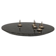 PEAKS - Contemporary design bronze and granite candelabra
