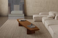 Peana Coffee Table, Bench in Red Tinted Solid Wood Finish by Joel Escalona