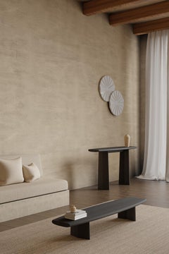 Peana Console Table in Black Tinted Wood Finish, Sideboard by Joel Escalona