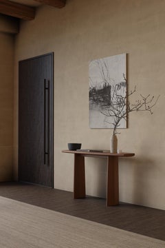 Peana Console Table in Red Tinted Wood Finish, Sideboard by Joel Escalona