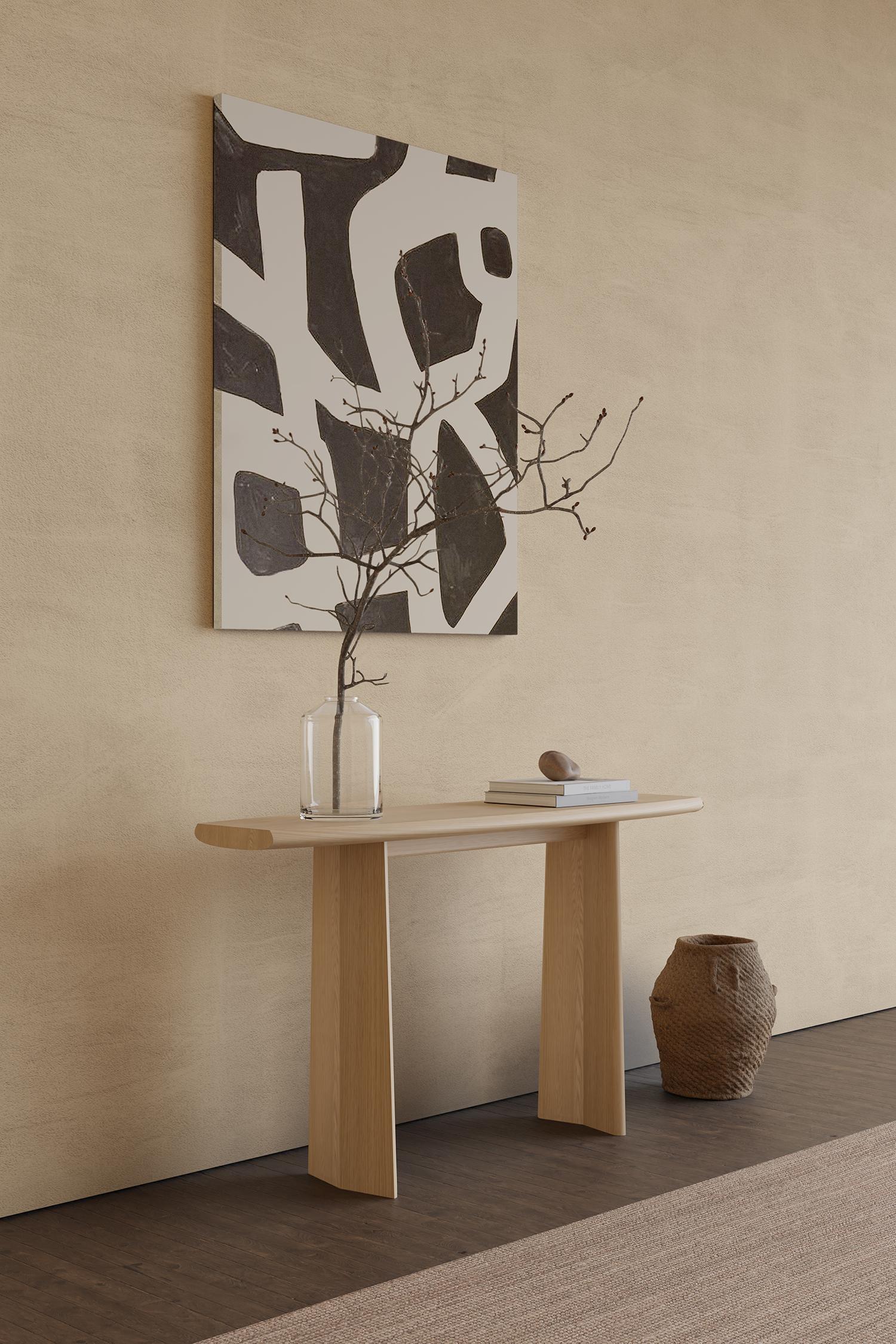 Peana Sideboard in Natural Oak Wood Finish, Console Table by Joel Escalona (Moderne der Mitte des Jahrhunderts) im Angebot