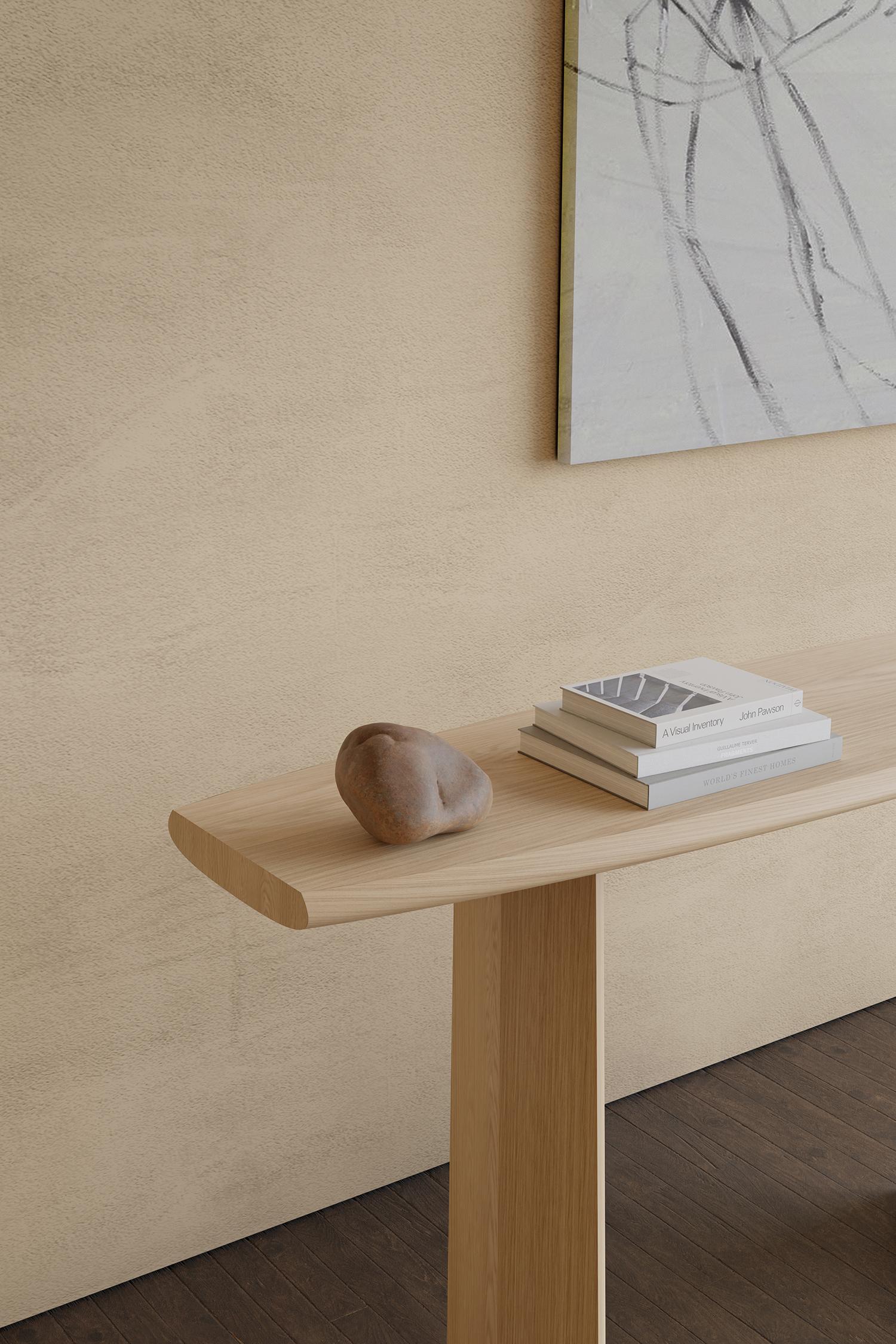 Peana Sideboard in Natural Oak Wood Finish, Console Table by Joel Escalona (Mexikanisch) im Angebot