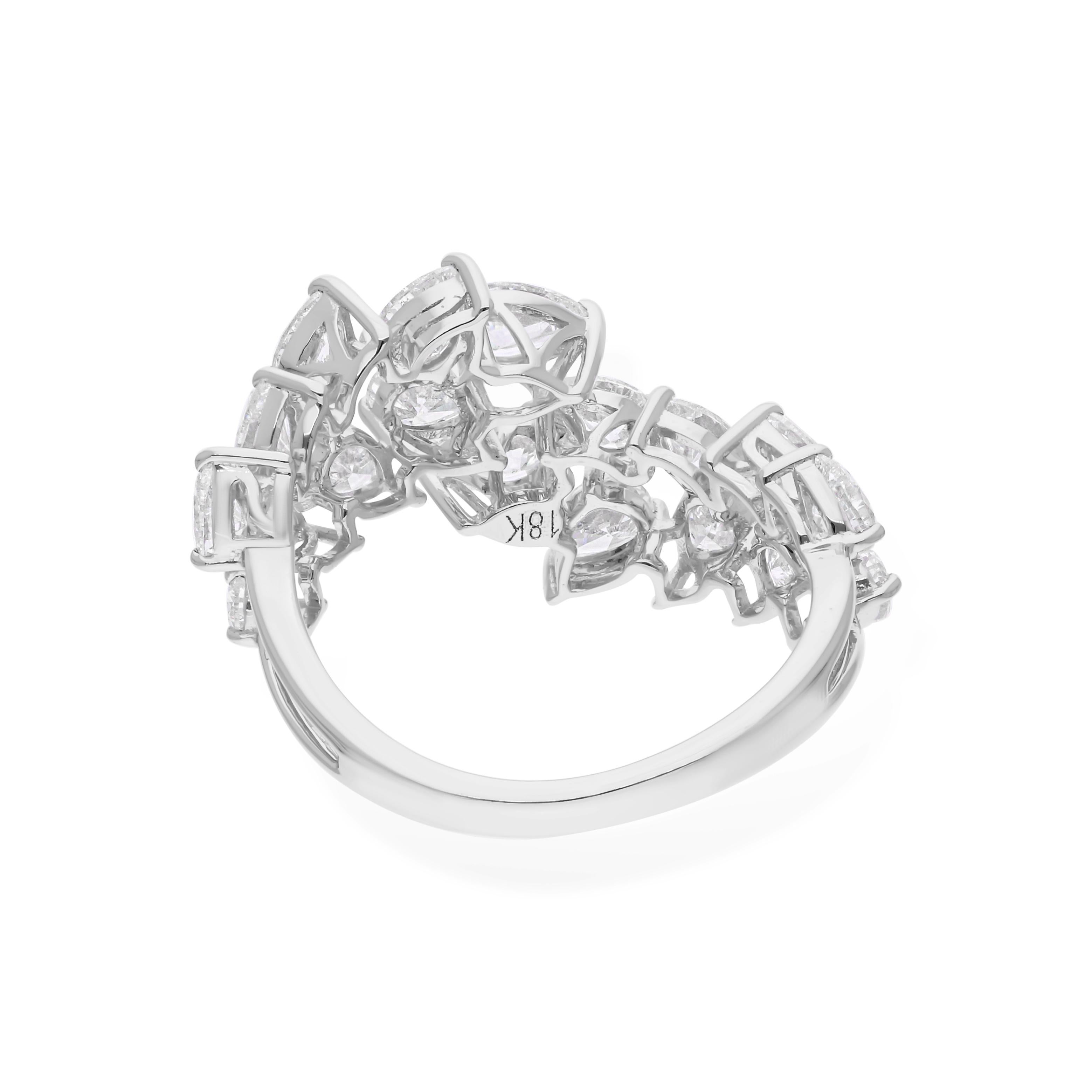 in vendita:  Anello nuziale aperto con diamante Pear 2.68Ct SI/HI in oro bianco 14K Tutte le tariffe pagate 7