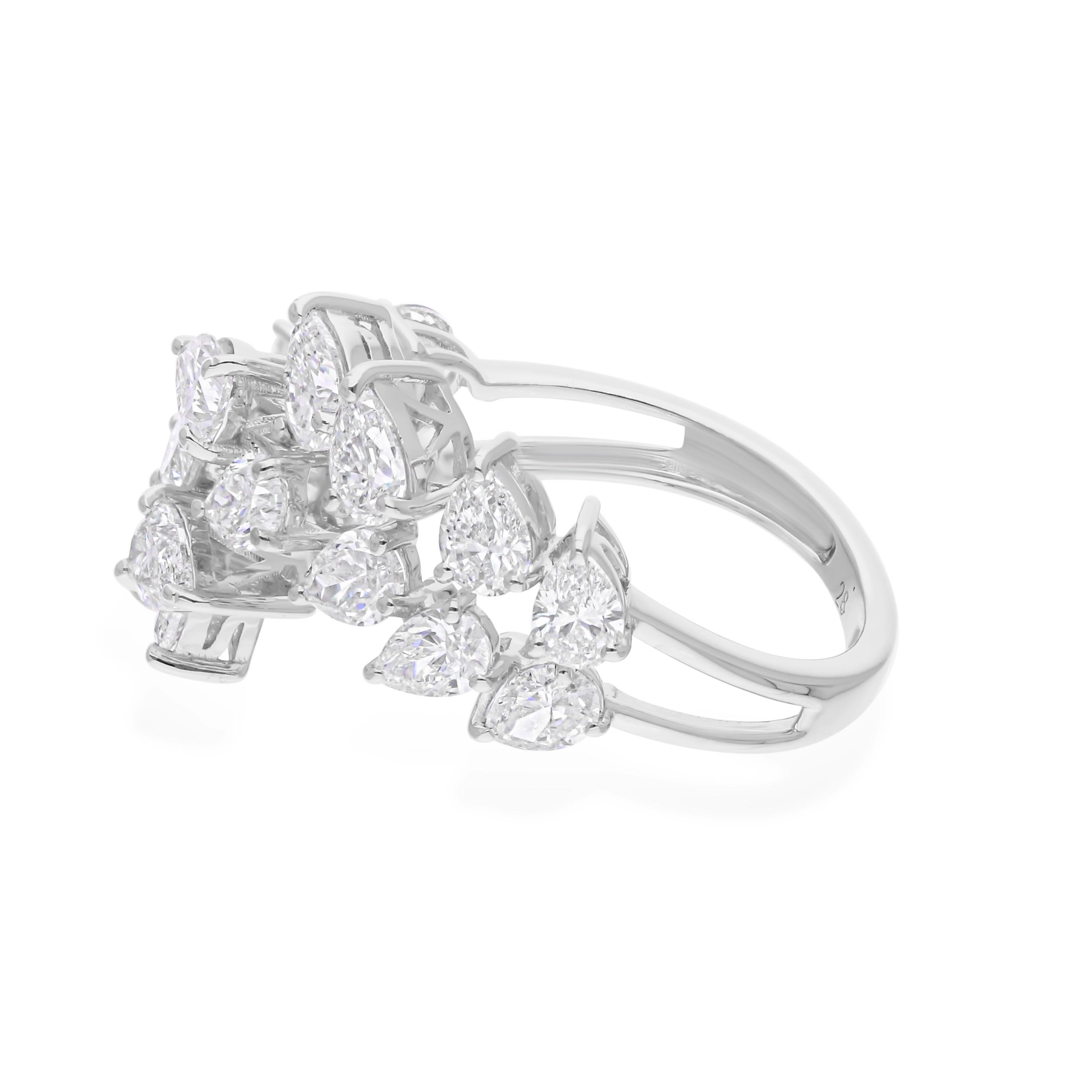 in vendita:  Anello nuziale aperto con diamante Pear 2.68Ct SI/HI in oro bianco 14K Tutte le tariffe pagate 8