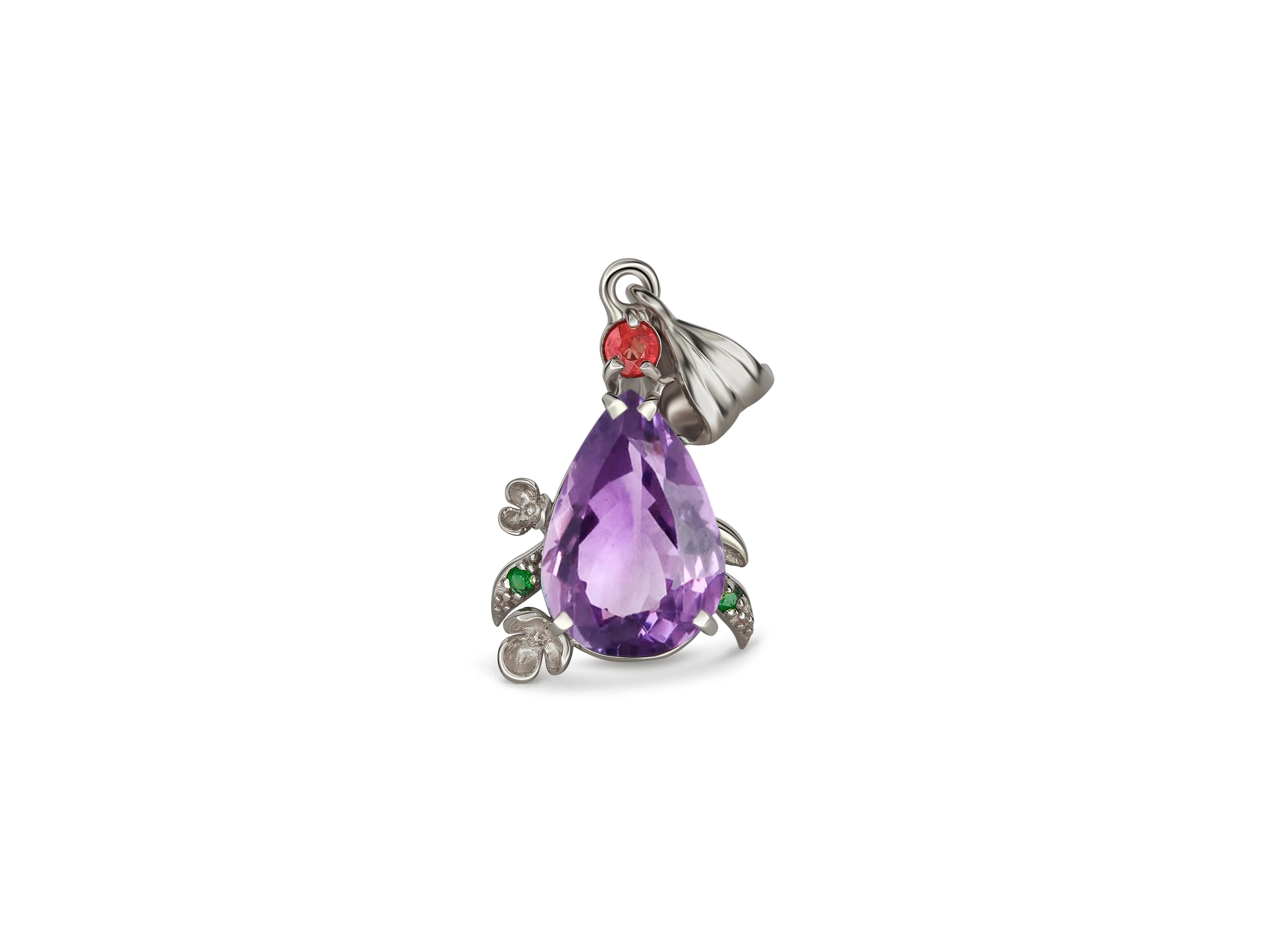 Pendentif poire en améthyste Neuf - En vente à Istanbul, TR