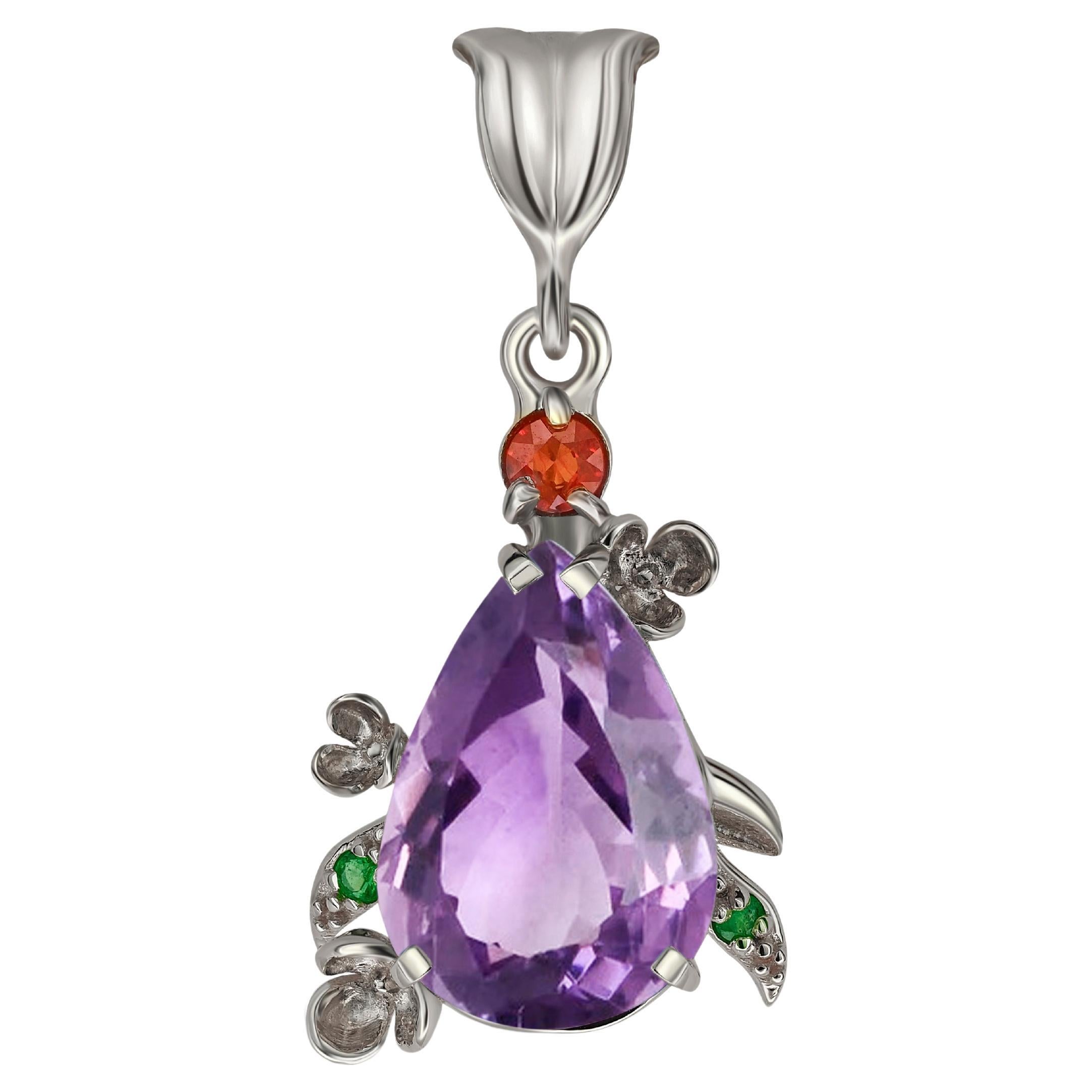Birne Amethyst-Anhänger