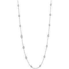 Pear and Marquise Diamond Chain Necklace '7.57 Carat'