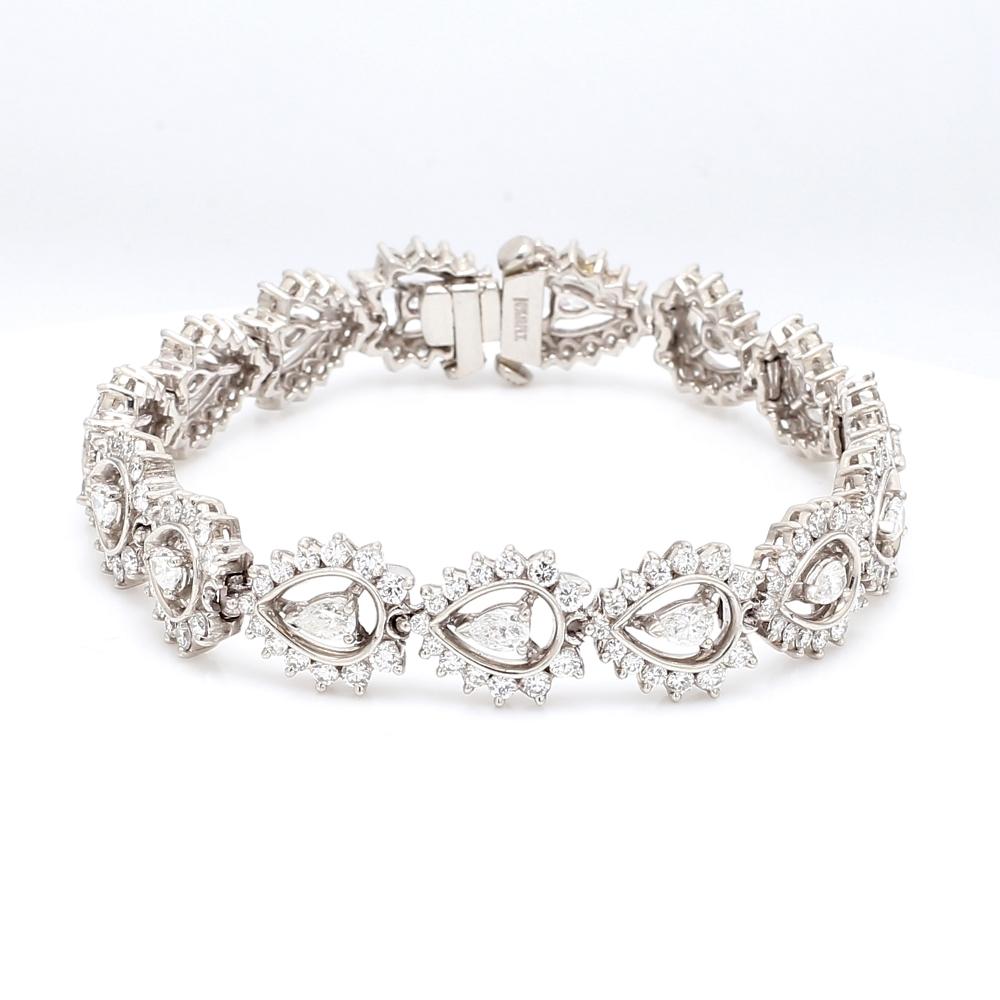 Pulsera Multipiedra Pera y Diamante Redondo Corte pera en venta