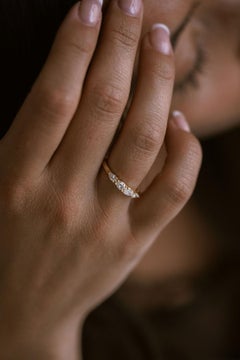 Pear Band Brilliant White 14K White Gold Graceful Brilliance Heirloom