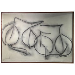 Pear by Robert Helman, Charcoal on Canvas, 1940