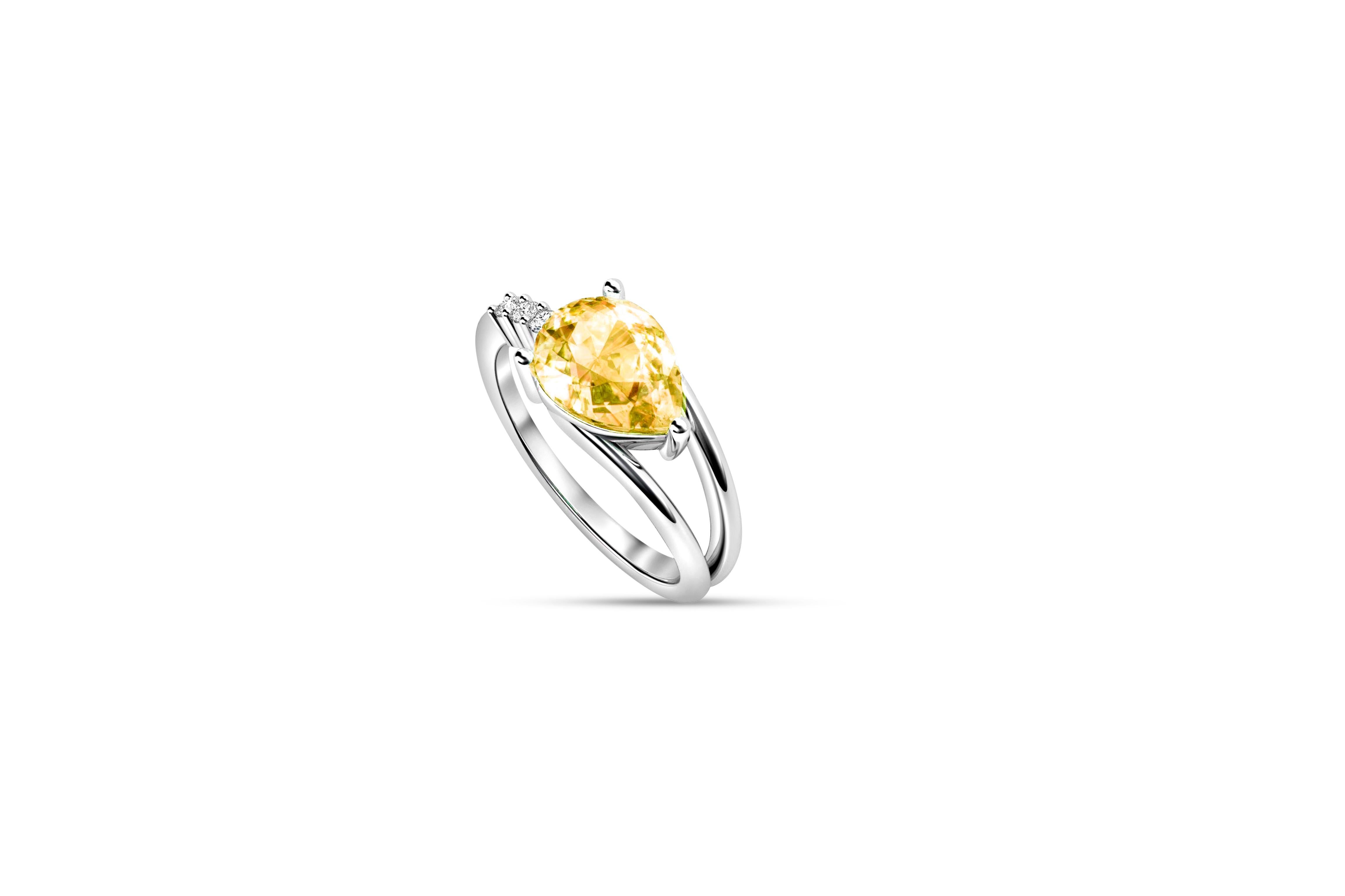 For Sale:  Pear citrine 14k gold ring. 2
