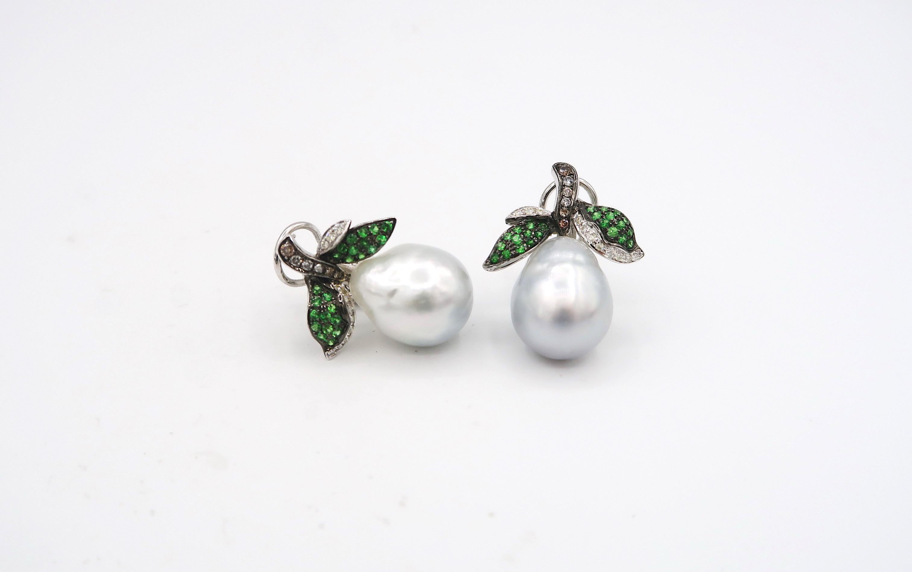 baroque pearl clip on earrings